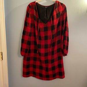 Flannel shift dress